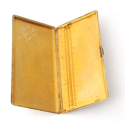 Lot 2 - A large hallmarked silver cigarette case of...