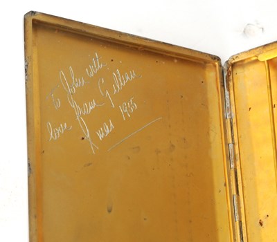 Lot 2 - A large hallmarked silver cigarette case of...
