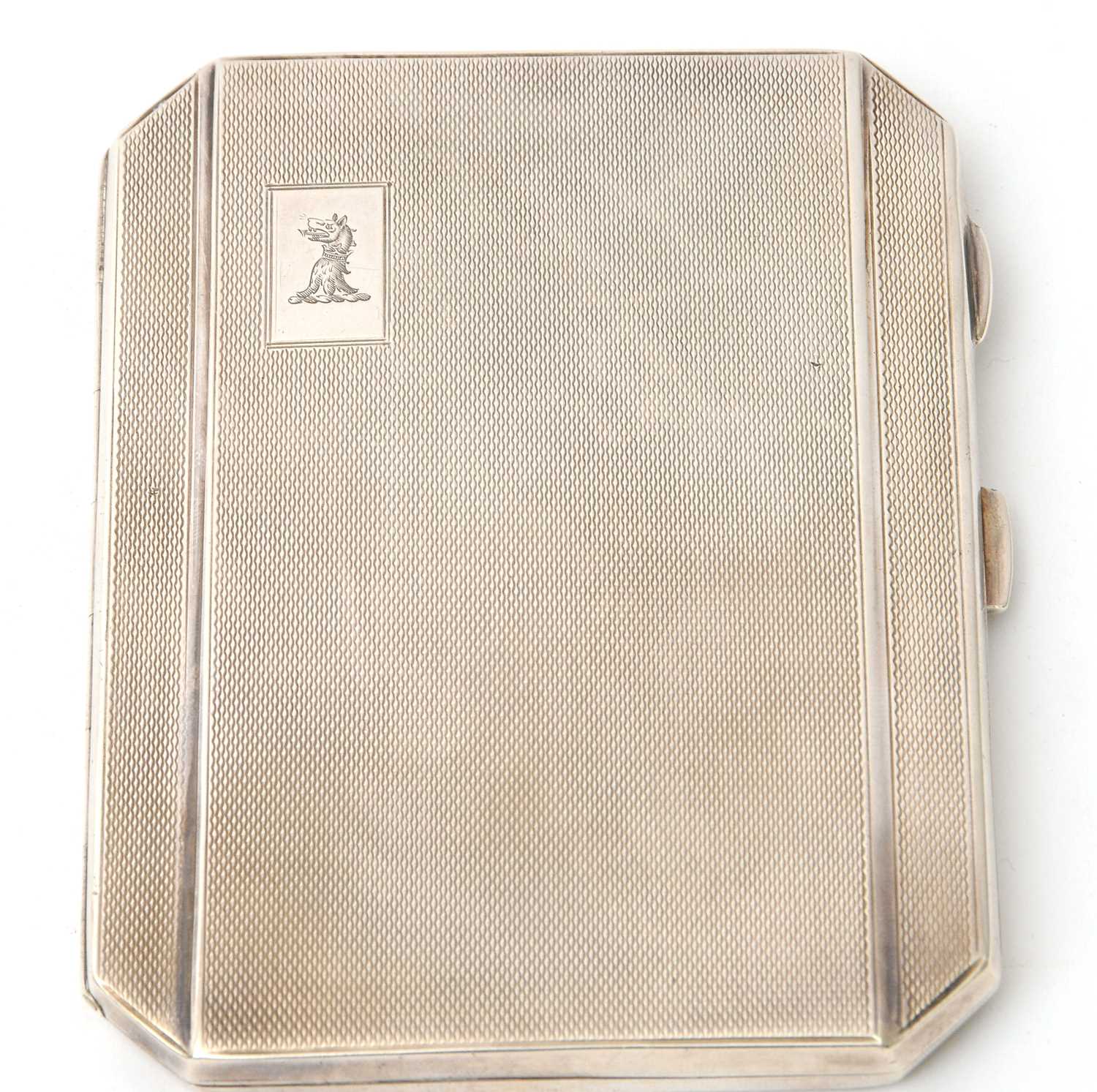 Lot 3 - A George VI silver cigarette case of...