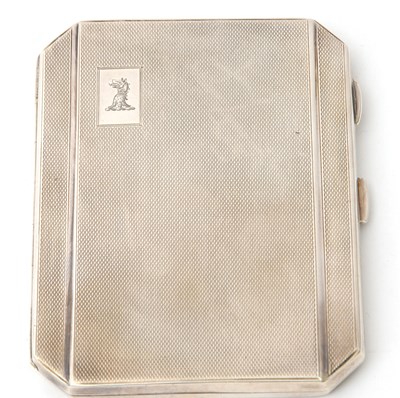 Lot 3 - A George VI silver cigarette case of...