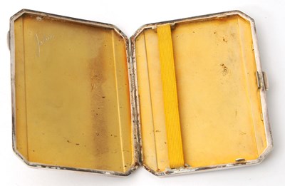 Lot 3 - A George VI silver cigarette case of...