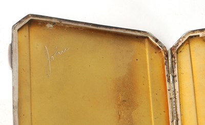 Lot 3 - A George VI silver cigarette case of...