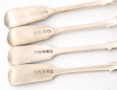 Lot 86 - A group of four Victorian fiddle pattern forks,...
