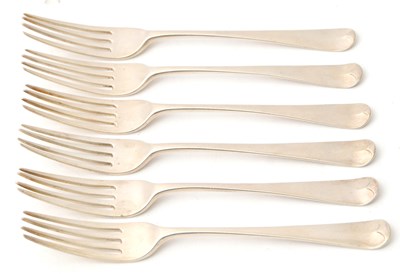 Lot 74 - A set of six George III Old English pattern...