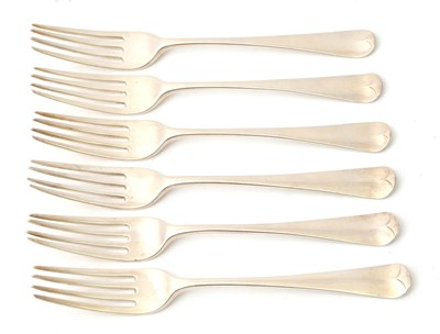 Lot 74 - A set of six George III Old English pattern...