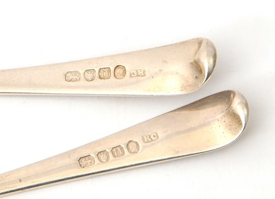 Lot 85 - A pair of George III silver sauce ladles,...