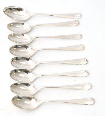 Lot 11 - A group of eight silver Hanovarian rat tail...