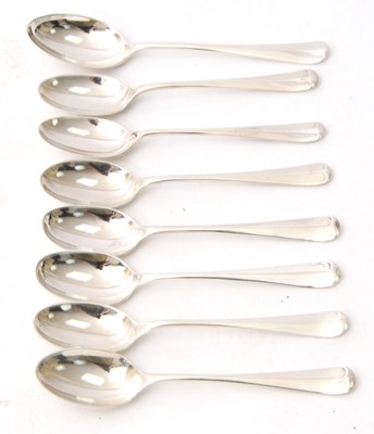 Lot 11 - A group of eight silver Hanovarian rat tail...