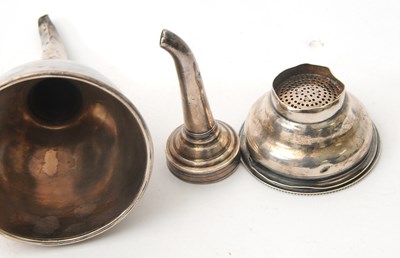 Lot 14 - Mixed Lot: An antique three part wine funnel...