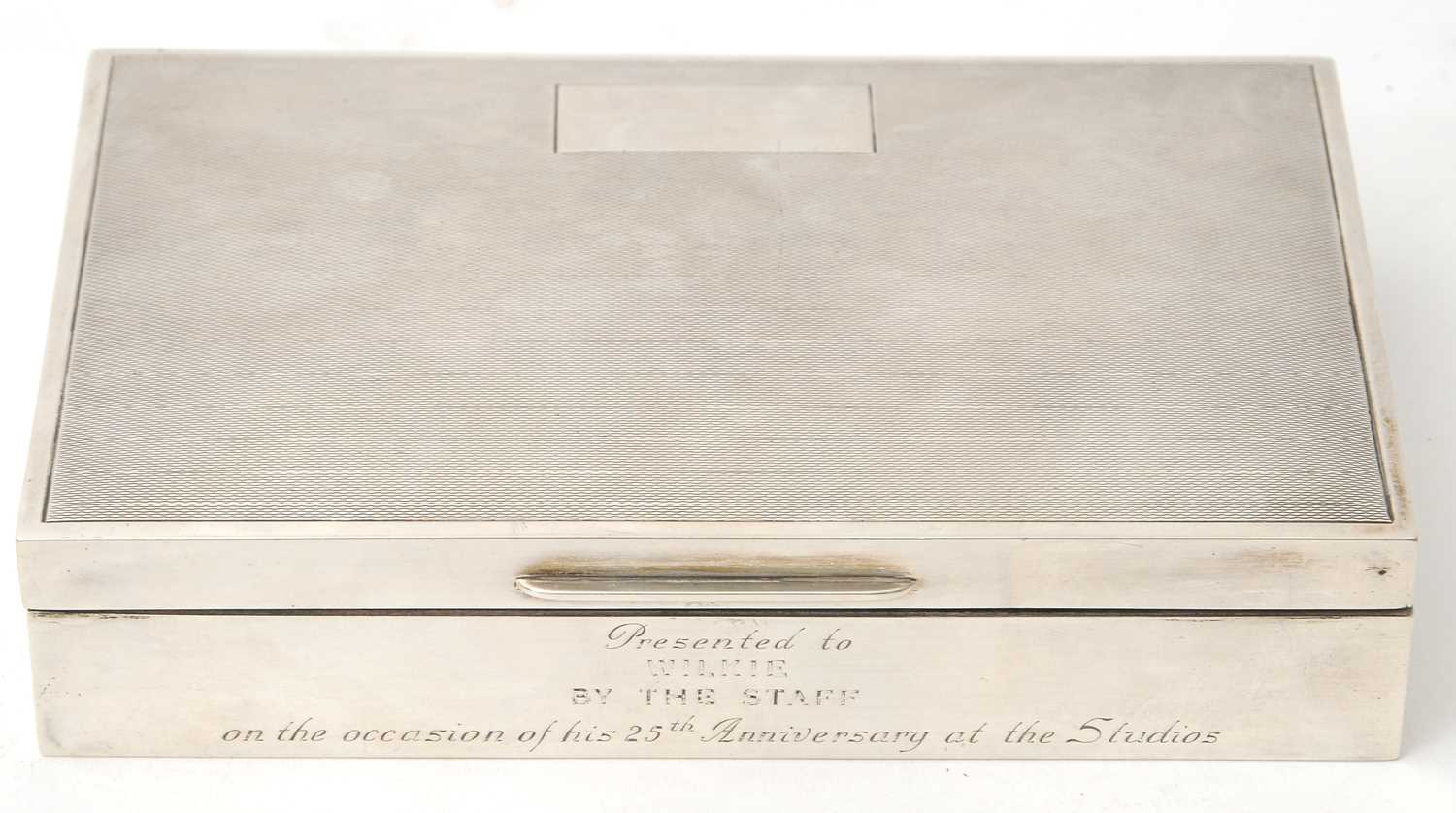 Lot 30 - An Elizabeth II silver table cigarette box of...