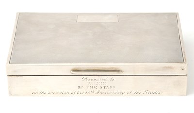 Lot 30 - An Elizabeth II silver table cigarette box of...