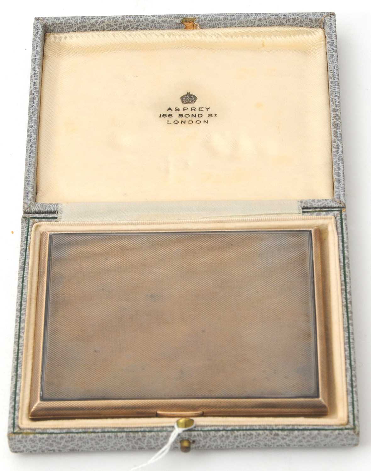 Lot 33 - A George VI Asprey's silver cigarette case of...
