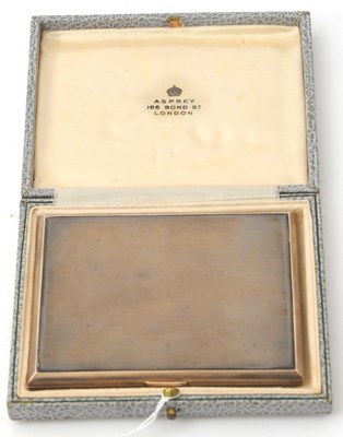 Lot 33 - A George VI Asprey's silver cigarette case of...