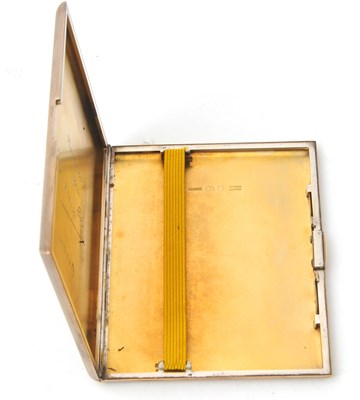 Lot 33 - A George VI Asprey's silver cigarette case of...