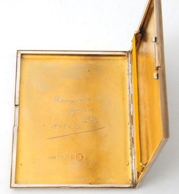 Lot 33 - A George VI Asprey's silver cigarette case of...