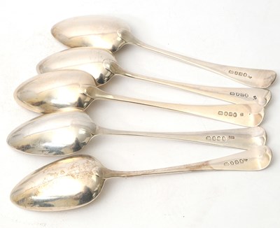 Lot 40 - A group of five George III silver servng...