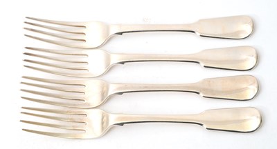 Lot 44 - A group of four George IV silver fiddle...