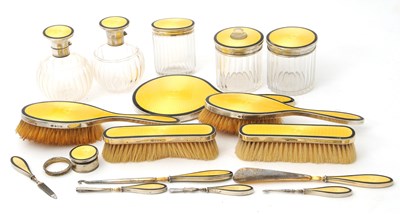 Lot 47 - An extensive Art Deco silver and enamel...