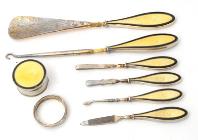 Lot 47 - An extensive Art Deco silver and enamel...