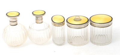 Lot 47 - An extensive Art Deco silver and enamel...