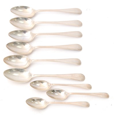 Lot 48 - A group of six silver Old English thread...