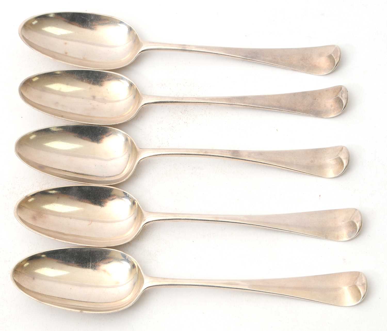 Lot 50 - Five George III silver base marked dessert...