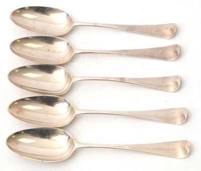 Lot 50 - Five George III silver base marked dessert...