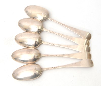 Lot 50 - Five George III silver base marked dessert...