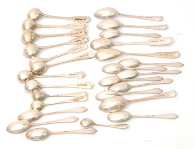 Lot 52 - Mixed Lot: Four silver teaspoons, two fiddle...