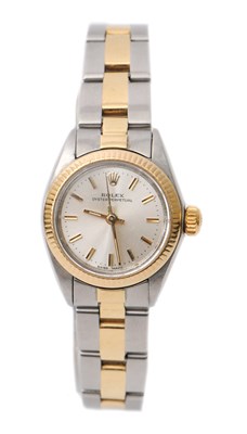 Lot 364A - A two-tone ladies' Rolex Oyster perpetual...
