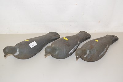 Lot 51 - Three rubber decoy pigeons