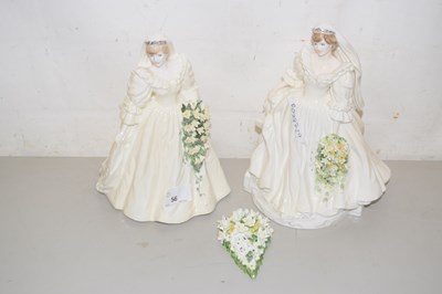 Lot 56 - Coalport Princess of Wales pair of porcelain...