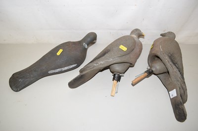 Lot 65 - Three rubber decoy pigeons