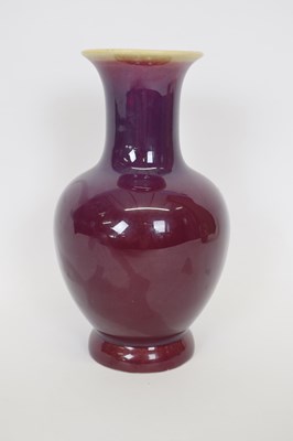 Lot 13 - Chinese porcelain vase, the baluster body with...
