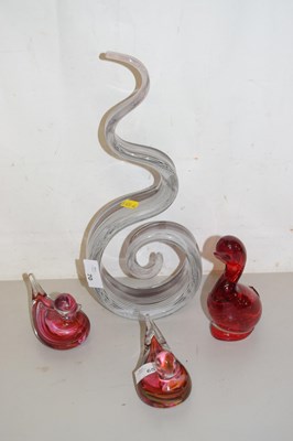 Lot 70 - Group of glass figurines of ducks together...