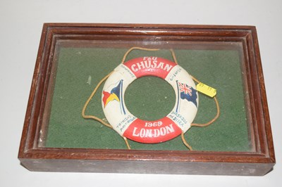 Lot 79 - A vintage model of a life belt marked P&O Ehusan