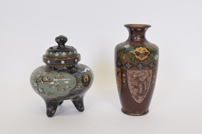 Lot 16 - Small Japanese Meiji period cloisonne incense...