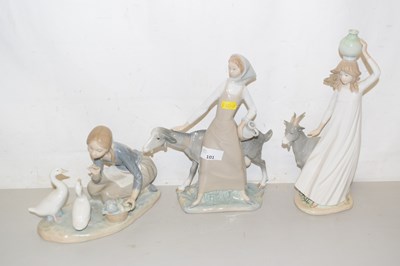 Lot 101 - Group of two Lladro and one Nao figures (3)