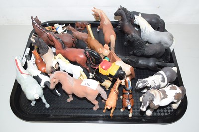 Lot 110 - A group of various mainly resin model horses