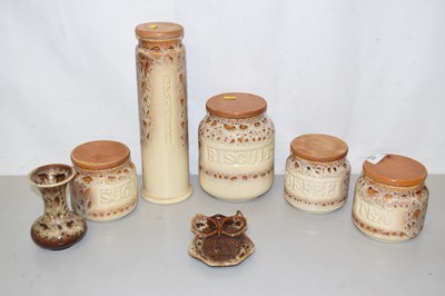 Lot 158 - A group of Fosters kitchen storage jars and...