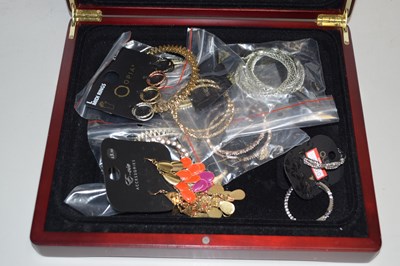 Lot 166 - A case of various costume jewellery