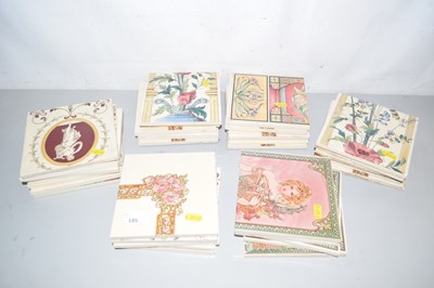 Lot 185 - Group of reproduction Victorian style tiles