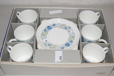 Lot 191 - A boxed Wedgwood coffee set in the Clementine...