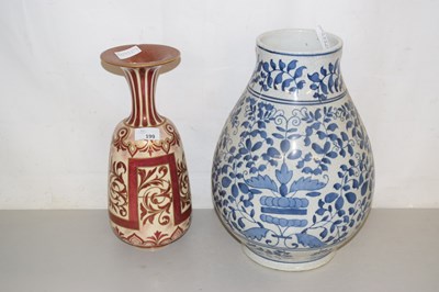 Lot 199 - A reproduction Oriental vase and one other (2)