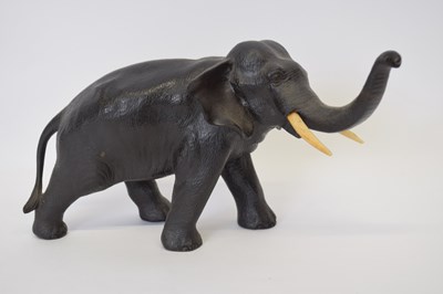 Lot 38 - Large Japanese bronze model of a fighter...