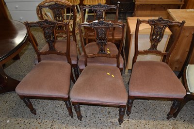 Lot 263 - Set of five late Victorian dining chairs
