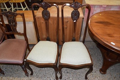 Lot 264 - A pair of Edwardian dining chairs