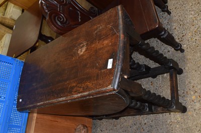Lot 267 - An early 20th Century oak barley twist legged...