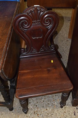 Lot 268 - 19th Century mahogany hall chair