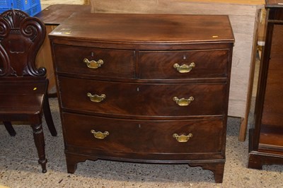 Lot 269 - A late Georgian mahogany bow front four drawer...